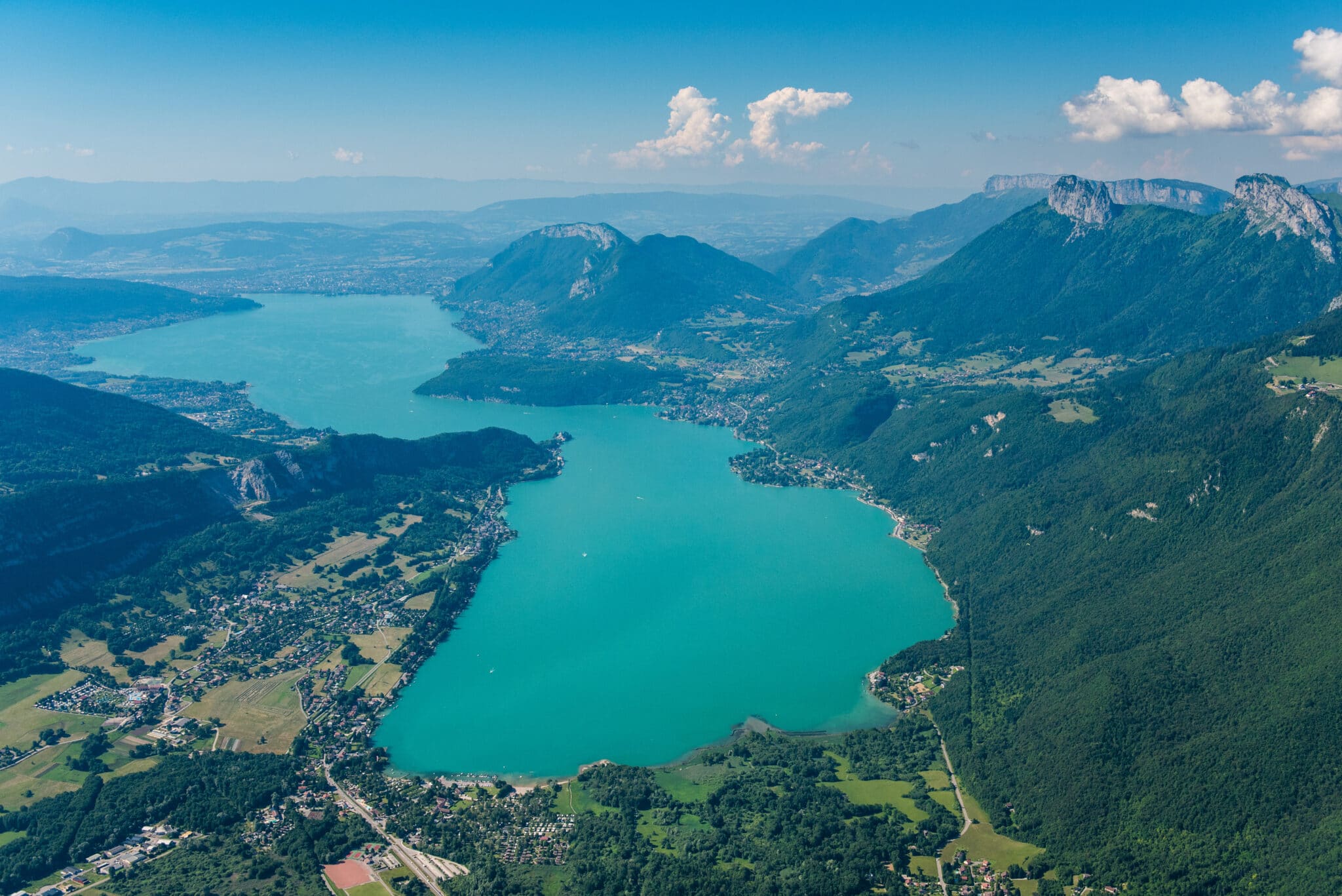 Vue aérienne Sources du lac d'Annecy